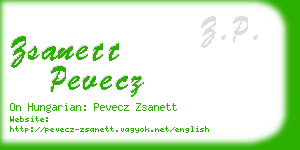 zsanett pevecz business card